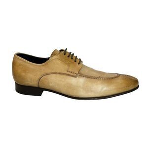 Giulio Moretti Tan Distressed Leather Oxford Shoes